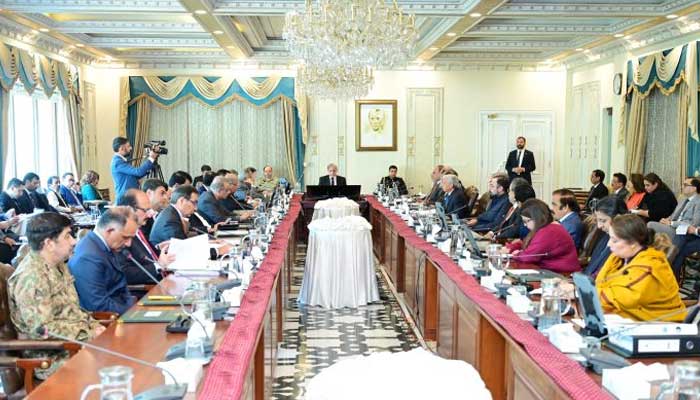 Prime Minister Shehbaz Sharif chairs a federal cabinet meeting in Islamabad in this undated picture. — APP/File