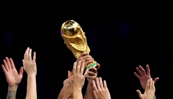 Argentina players celebrate with the trophy after winning the World Cup in 2022. — Reuters/File