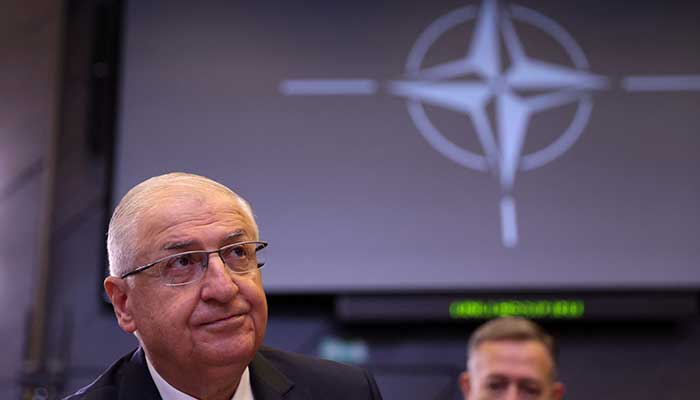 Turkish Defence Minister Yasar Guler takes part in a NATO Defence Ministers meeting at the Alliances headquarters in Brussels, Belgium October 12, 2023. — Reuters