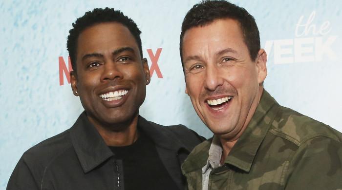 Adam Sandler breaks character during cameo in Chris Rock's 'SNL' episode