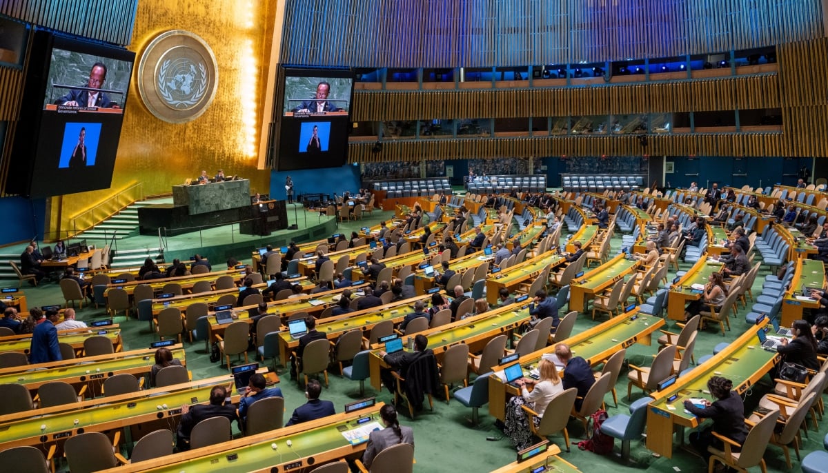 The General Assembly Hall at UN Headquarters in New York, September 22, 2024. — Reuters