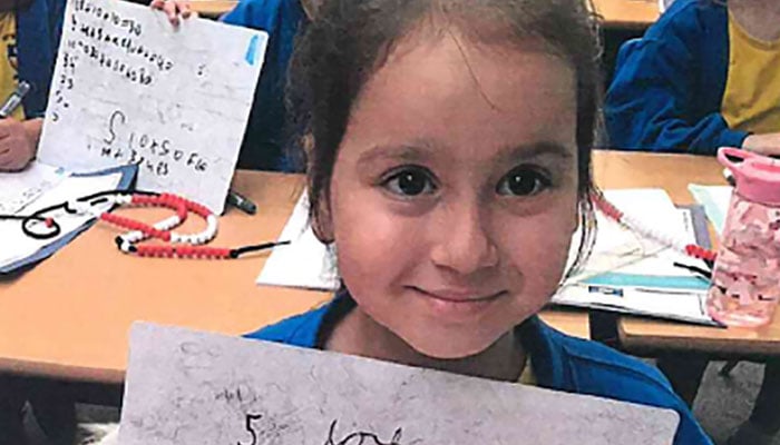 An undated handout photograph made available by Surrey Police on December 11, 2024 shows British-Pakistani girl Sara Sharif at school. — AFP