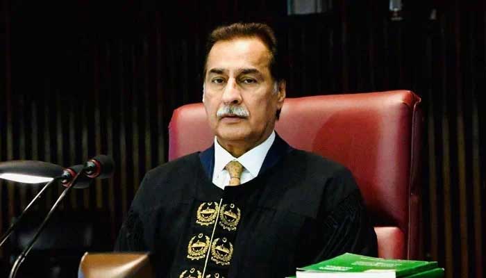 National Assembly Speaker Ayaz Sadiq chairs a session on March 3, 2024. — Facebook/Sardar Ayaz Sadiq