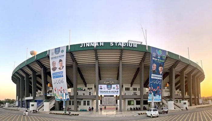 This undated photo shows an exterior view of Jinnah Stadium in Islamabad. — Radio Pakistan