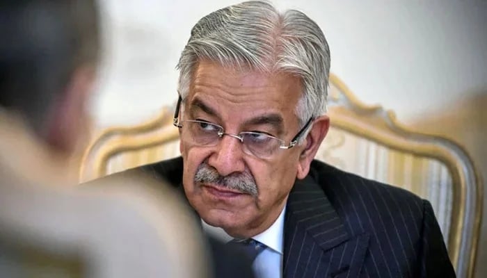 Defence Minister Khawaja Asif is seen in this undated photo. — AFP/File