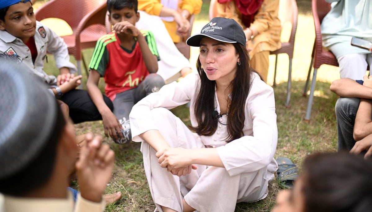 Mahira Khan visiting one of British Asian Trusts mental health projects in Karachi, Pakistan. — British Asian Trust/file