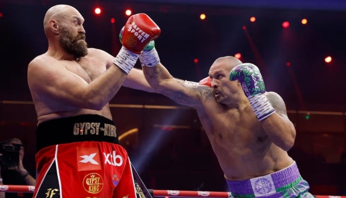 Tyson Fury in action against Oleksandr Usyk, Kingdom Arena, Riyadh, Saudi Arabia, December 22, 2024. — Reuters