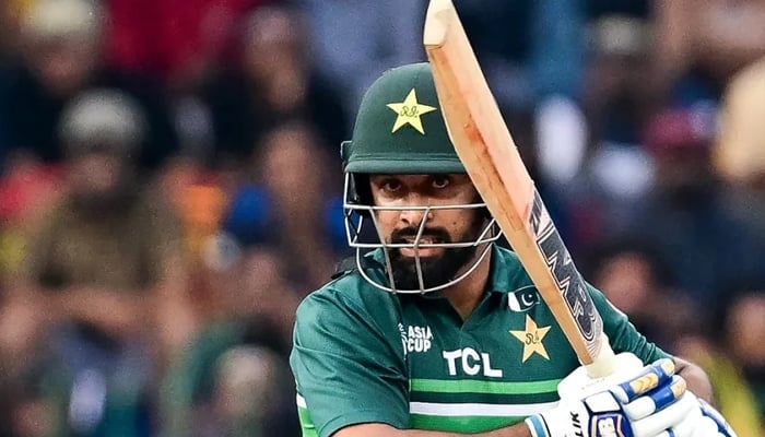 Pakistans Abdullah Shafique looks on after playing a shot during the 2023 Asia Cup. — AFP/file