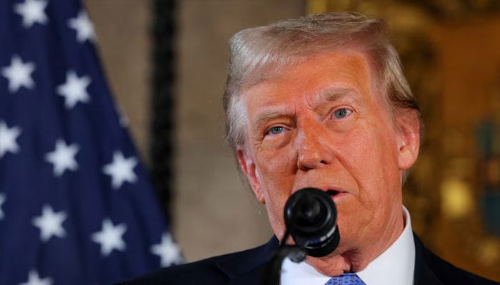 US President-elect Donald Trump delivers remarks at Mar-a-Lago in Palm Beach, Florida, US, December 16, 2024. — Reuters