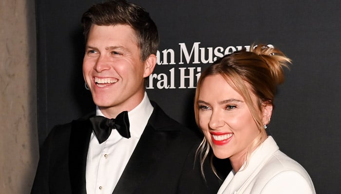 Scarlett Johansson reacts to her husband Colin Josts wild jokes