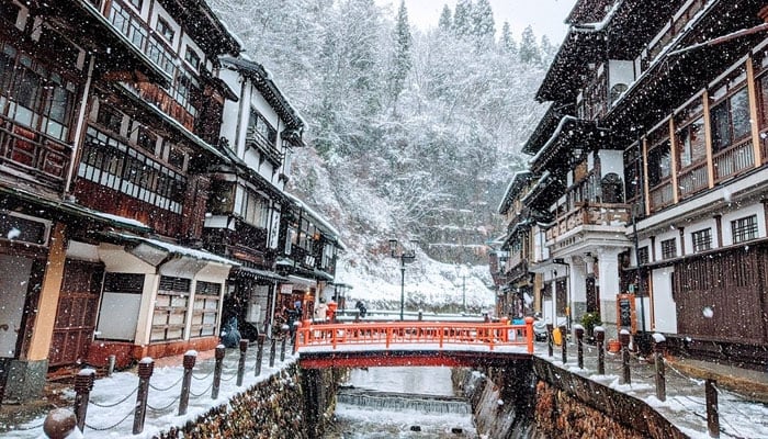 An undated image shows a general view of the Ginzan Onsen town in Japan. — Instagram/@ginzanonsen