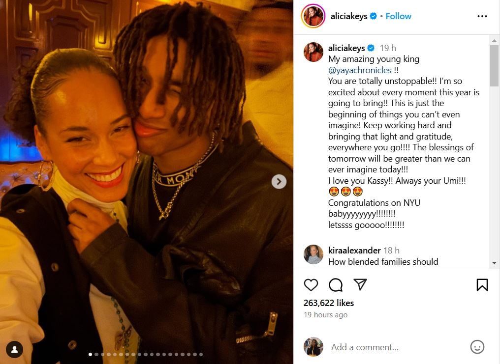 Alicia Keys celebrates unstoppable stepson, Kassem Jr.