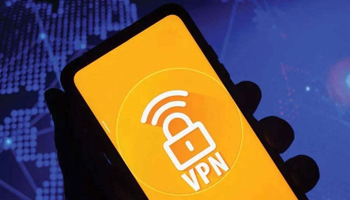 An illustration depicting a smartphone with a display reading VPN. — Reuters/File