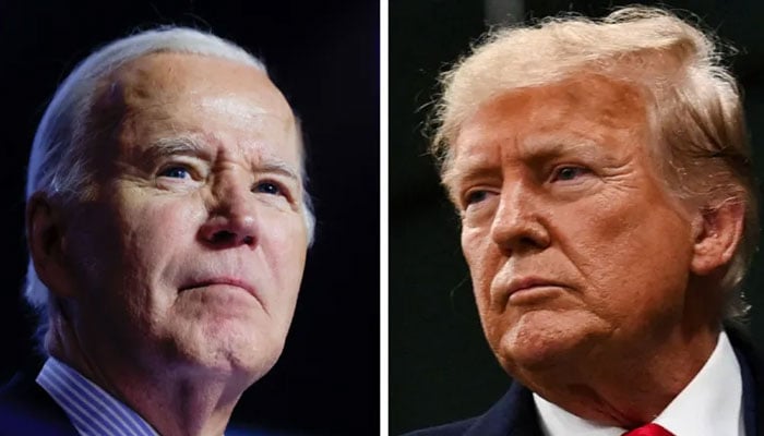 The combined image shows Donald Trump and Joe Biden. — Reuters/File