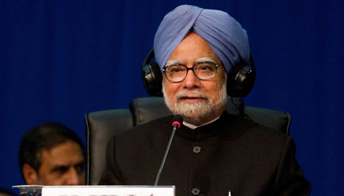 Indian Prime Minister Manmohan Singh makes his closing remarks during the fifth BRICS Summit in Durban, March 27, 2013. — Reuters