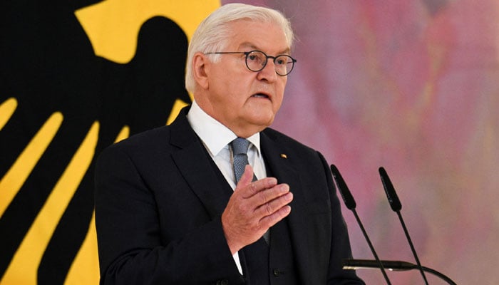 German President Frank-Walter Steinmeier dissolves the German parliament, the Bundestag, during a statement to the media, after Chancellor Olaf Scholz lost a confidence vote, at Bellevue palace in Berlin, Germany December 27, 2024. — Reuters