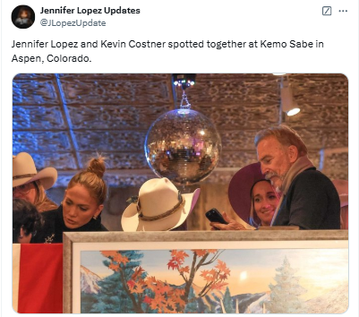 Jennifer Lopez seen in rare outing with Yellowstone actor Kevin Costner