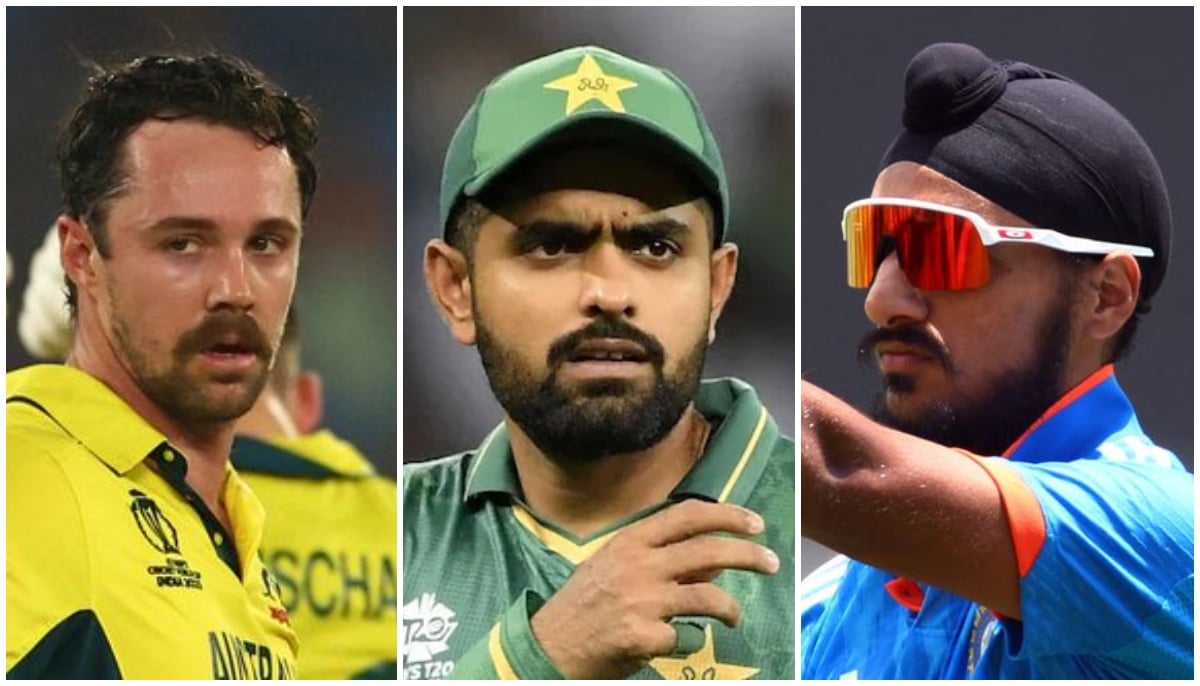 (From left to right) Australias Travis Head, Pakistans Babar Azam and Indias Arshdeep Singh. — Reuters/AFP/FIle