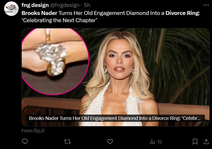 Brooks Nader makes waves with her new diamond