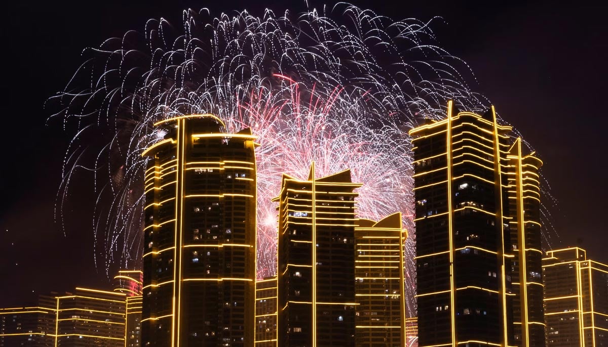 Fireworks explode over Rockwell Center in celebration of the New Year in Mandaluyong City, Metro Manila, Philippines, January 1. — Reuters