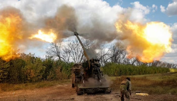 A Ukrainian serviceman fires a 2S22 Bohdana self-propelled howitzer towards Russian troops, amid Russias attack on Ukraine, at a position in Donetsk region, Ukraine September 13, 2023. — Reuters