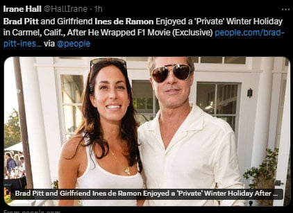 Brad Pitt, Ines de Ramons appearance comes after Pitt and Angelina Jolie finally settled their divorce on December 30