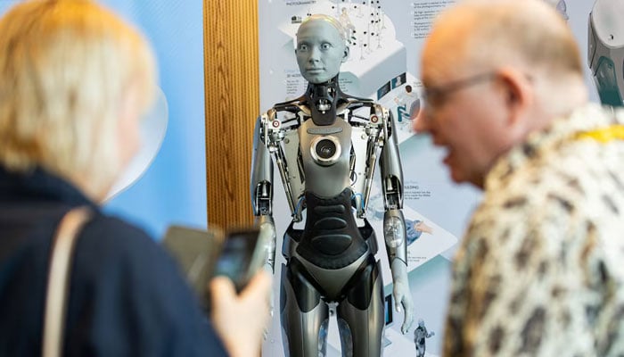 A representational image shows a humanoid robot Rmeca at AI for Good Global Summit, in Geneva, Switzerland, July 6. — Reuters