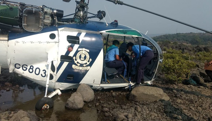 An undated image of an Indian Coast Guard helicopter. — Indian Coast Guards