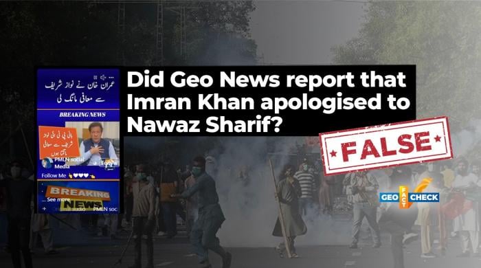 Fact-check: Fake video claims Imran Khan apologised to Nawaz Sharif on Geo News