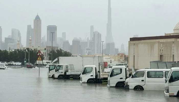 An undated image shows flood in Saudi Arabia after rains. — Reuters