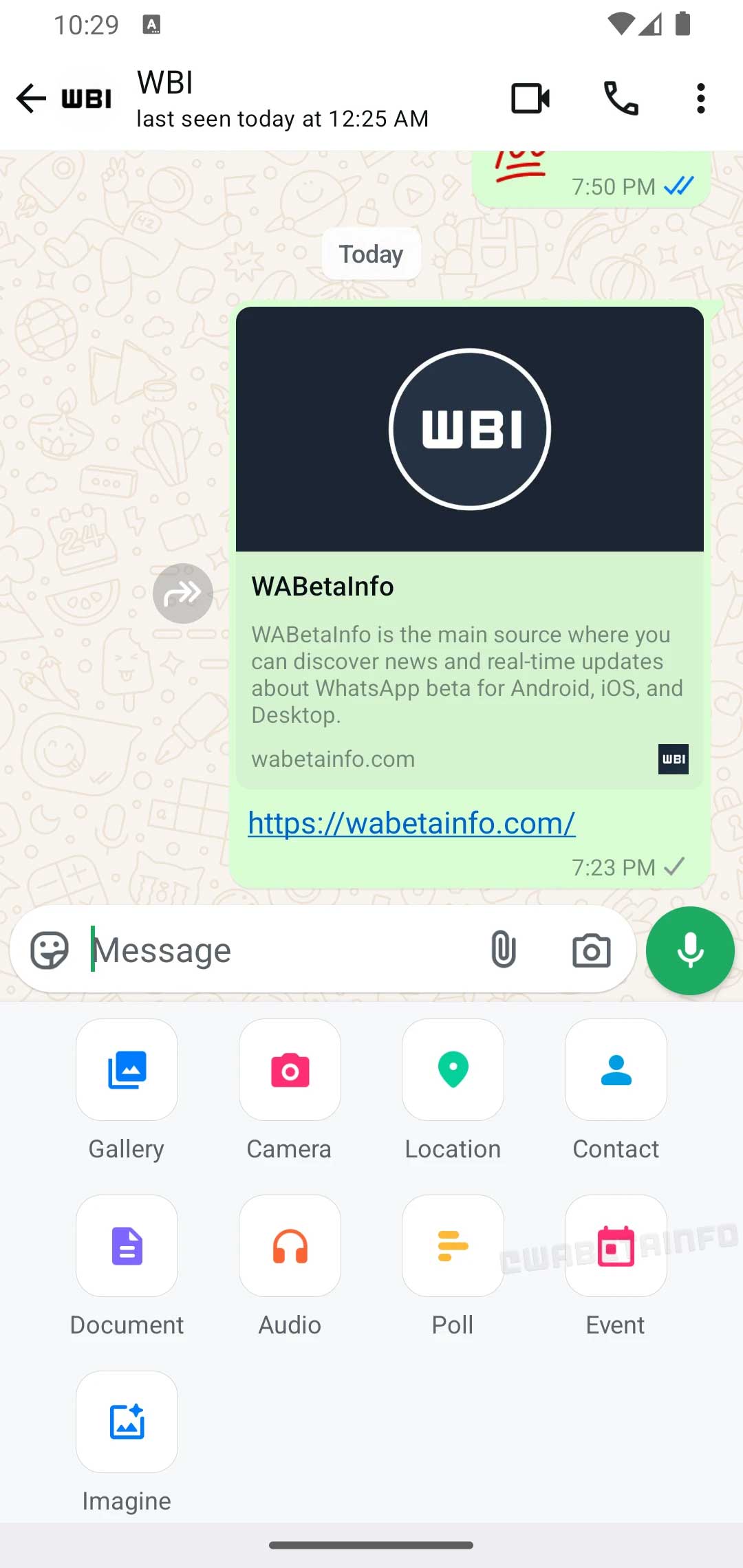 A display of the WhatsApps new feature. — WABetaInfo