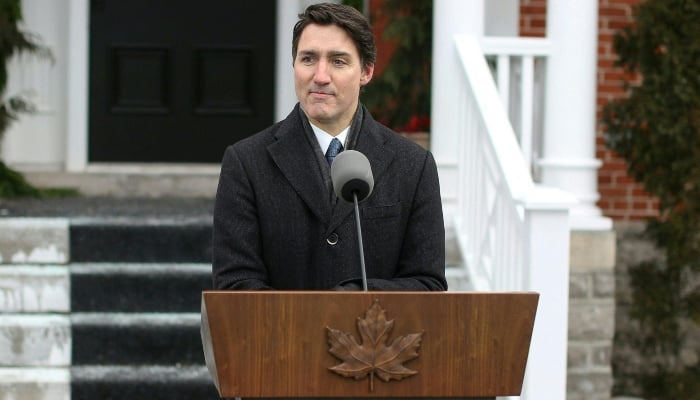 Canadian Prime Minister Justin Trudeau speaks during a news conference at Rideau Cottage in Ottawa, Canada on January 6, 2025. — AFP