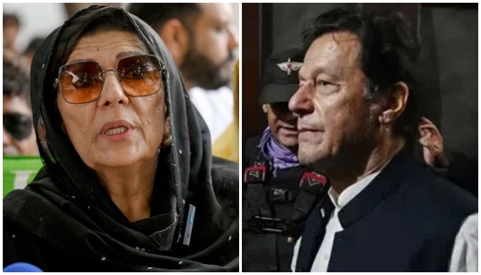 Aleema Khan (left) and PTI founder Imran Khan — AFP/File