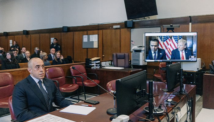 Emil Bove, attorney for former US President Donald Trump, attends at Manhattan criminal court in New York, US, on Friday, Jan. 10, 2025. — Reuters