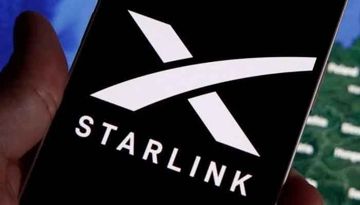 The Starlink logo is seen on a mobile device. — AFP/File