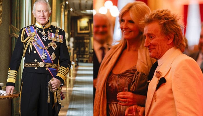 Rod Stewart, Penny Lancaster react as they receive new honor from King Charles