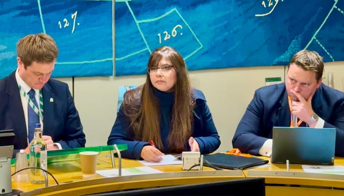 Event organiser Safina Faisal (centre) James Frith MP, (right) and lawyer Michael Pollack attending the event at the Portcullis House on January 16, 2025. — Reporter