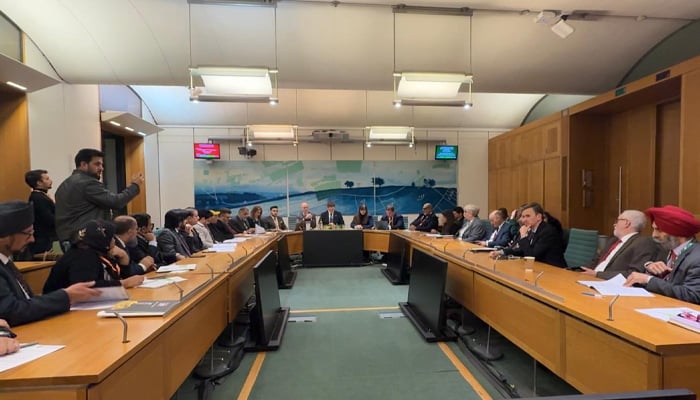 Officials and British members of parliament gathered at an event for immediate release and fair travel of PTI founder Imran Khan at the Portcullis House on January 16, 2025. — Reporter