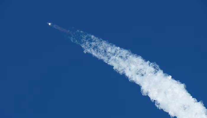 SpaceXs Starship rocket is pictured after launching as seen from South Padre Island near Brownsville, Texas, US, January 16, 2025. — Reuters