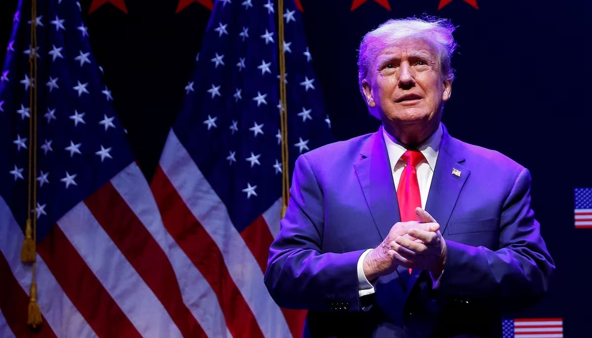 US president-elect Donald Trump takes the stage to deliver remarks on education as he holds a campaign rally with supporters, in Davenport, Iowa, US March 13, 2023. — Reuters