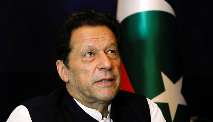 Former prime minister Imran Khan pauses as he speaks with Reuters during an interview, in Lahore, on March 17, 2023. — Reuters