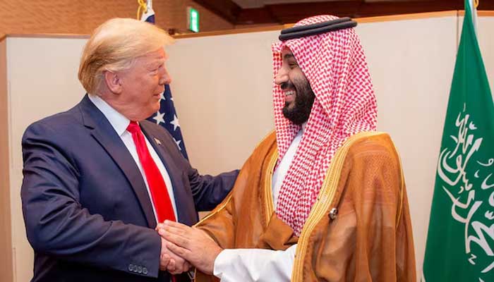 Saudi Arabias Crown Prince Mohammed bin Salman shakes hands with US President Donald Trump, at the G20 leaders summit in Osaka, Japan, June 29, 2019. — Reuters