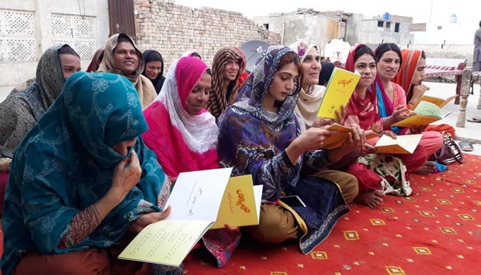 Adult transgender students participate in a class session at a non-formal school. — Literacy.punjab.gov.pk