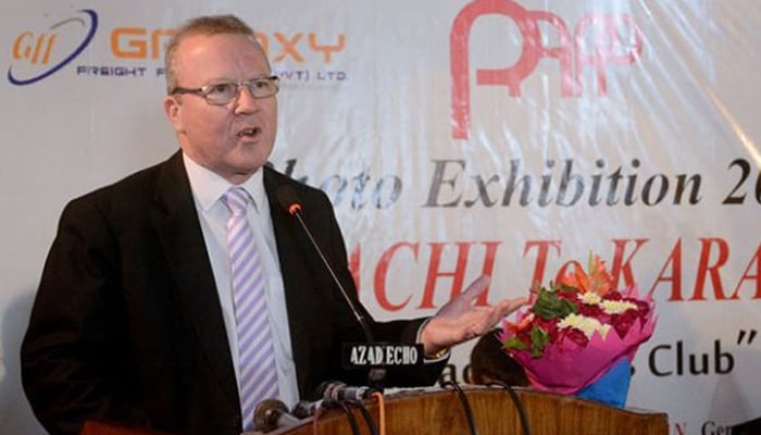 British Deputy Head of Mission Martin Dawson addresses an event. — APP/File