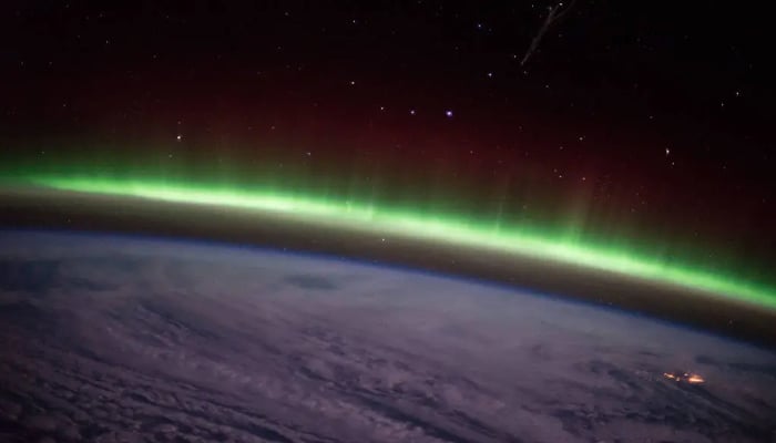 ESA (European Space Agency) astronaut Samantha Cristoforetti took this aurora borealis Earth observation image from the cupola window of the International Space Station on December 9, 2014. — ESA