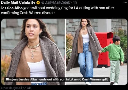 Jessica Alba confirmed her split from husband Cash Warren of fifteen years