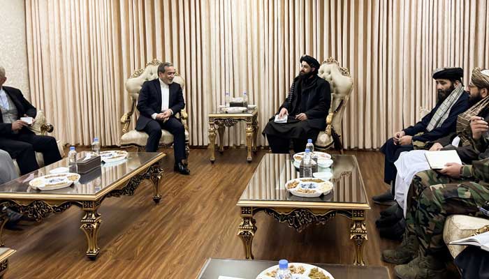 High-level Iranian delegation led by Abbas Araghchi meet Afghan Taliban officials in Kabul on January 26, 2025. — X/MoDAfghanistan2