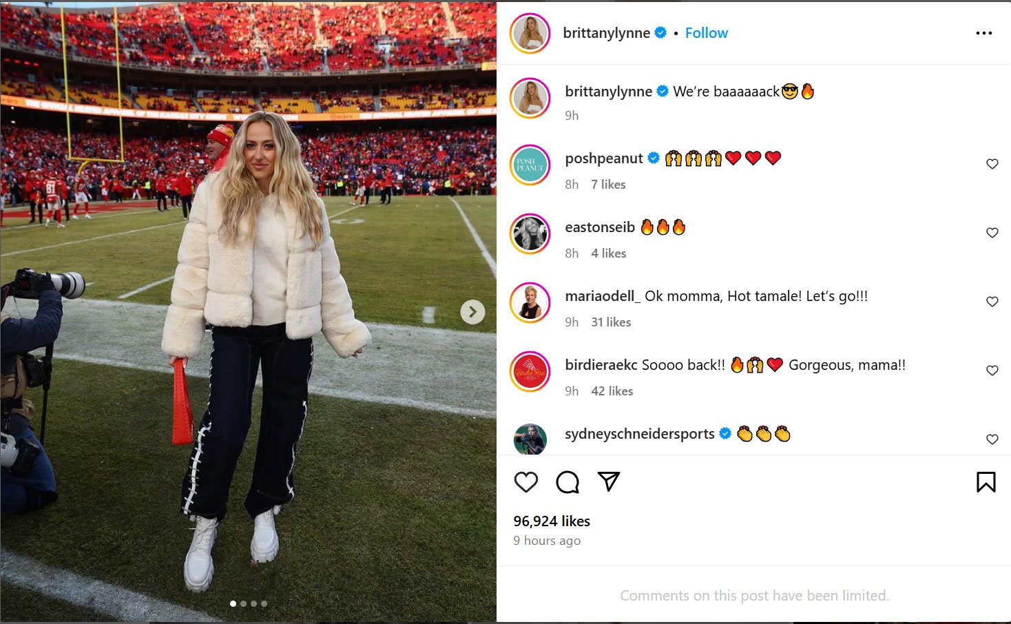 Brittany Mahomes celebrates in style after Patrick leads Chiefs to victory