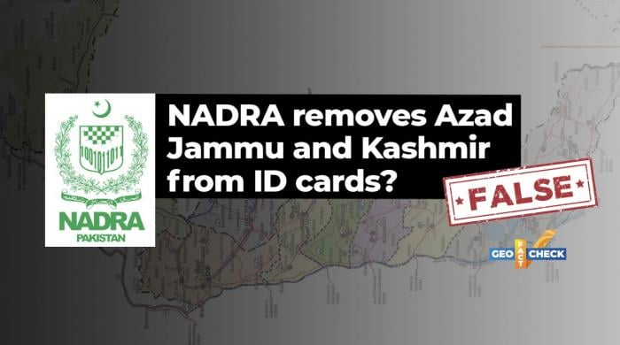 Fact-check: NADRA has not removed Azad Jammu and Kashmir from ID cards