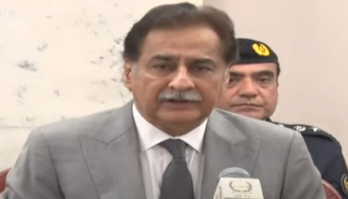 National Assembly Speaker Ayaz Sadiq speaks to the media in Islamabad on January 28, 2025. — Screengrab via Geo News